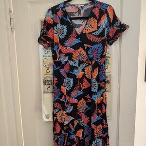 Grace & Mila Black Floral Maxi Dress size M
